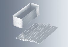 microscope slides, 76x26x1, twin-frosted